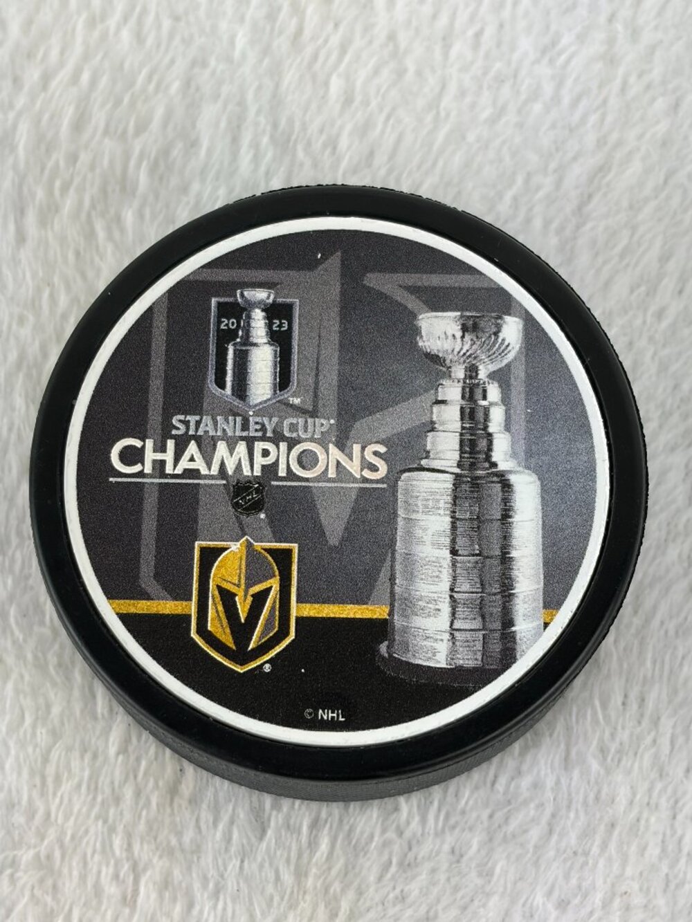 2023 VEGAS GOLDEN KNIGHTS Stanley Cup Champions NHL Souvenir Hockey Puck
